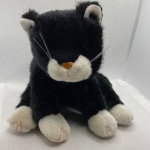 Ty Beanie Buddies Zip Cat Plush Stuffed Animal Black White 10” Toy